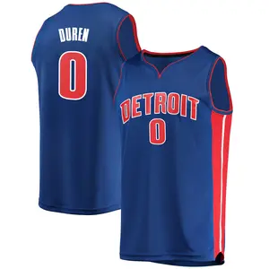 Detroit Pistons Fast Break Blue Jalen Duren Jersey - Icon Edition - Men's