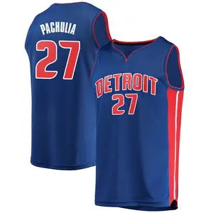 Detroit Pistons Fast Break Blue Zaza Pachulia Jersey - Icon Edition - Men's