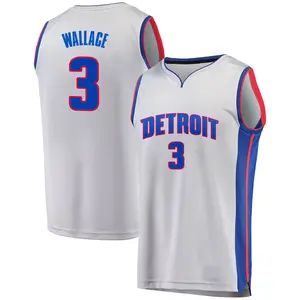 Detroit Pistons Fast Break Gray Ben Wallace Alternate Jersey - Statement Edition - Men's