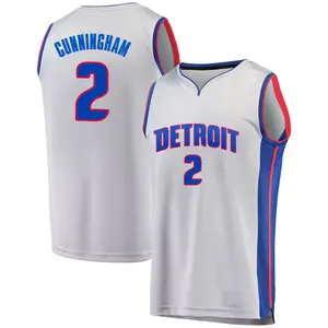 Detroit Pistons Fast Break Gray Cade Cunningham Alternate Jersey - Statement Edition - Youth