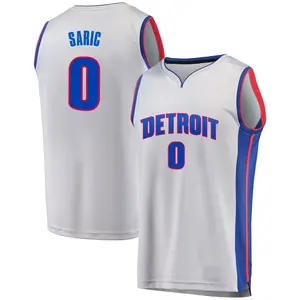 Detroit Pistons Fast Break Gray Dario Saric Alternate Jersey - Statement Edition - Men's