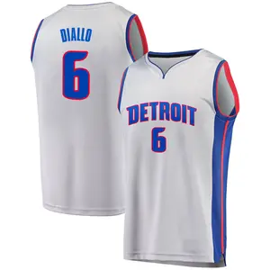 Detroit Pistons Fast Break Gray Hamidou Diallo Alternate Jersey - Statement Edition - Youth