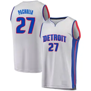 Detroit Pistons Fast Break Gray Zaza Pachulia Alternate Jersey - Statement Edition - Youth