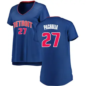 Detroit Pistons Fast Break Royal Zaza Pachulia Jersey - Icon Edition - Women's