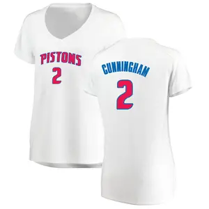 Detroit Pistons Fast Break White Cade Cunningham Jersey - Association Edition - Women's