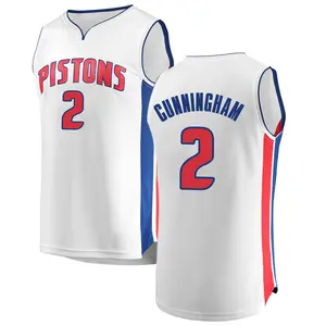 Detroit Pistons Fast Break White Cade Cunningham Jersey - Association Edition - Youth