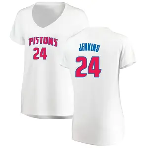 Detroit Pistons Fast Break White Daniss Jenkins Jersey - Association Edition - Women's