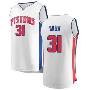 Detroit Pistons Fast Break White Javonte Green Jersey - Association Edition - Men's