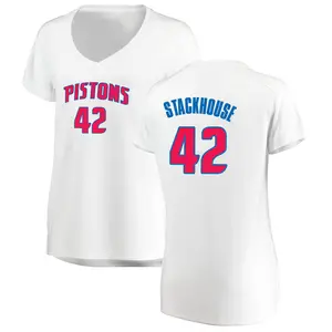 Detroit Pistons Fast Break White Jerry Stackhouse Jersey - Association Edition - Women's
