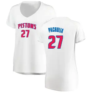 Detroit Pistons Fast Break White Zaza Pachulia Jersey - Association Edition - Women's