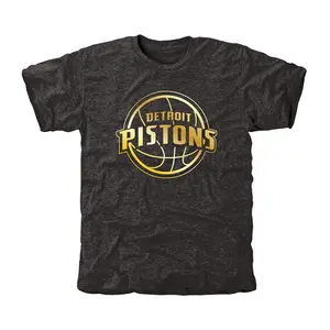 Detroit Pistons Gold Collection Tri-Blend T-Shirt - Black - Men's