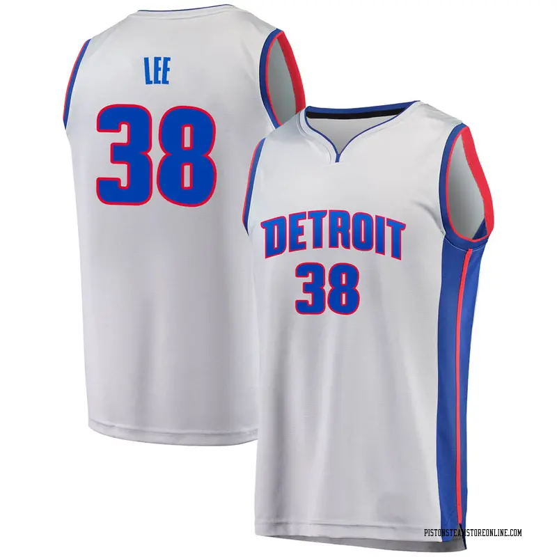 Detroit Pistons Gray Saben Lee Fast Break Alternate Jersey Statement Edition Men's