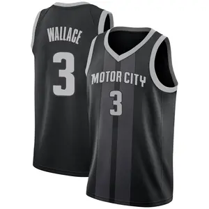 Detroit Pistons Swingman Black Ben Wallace 2018/19 Jersey - City Edition - Men's