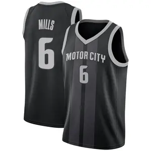 Detroit Pistons Swingman Black Terry Mills 2018/19 Jersey - City Edition - Men's