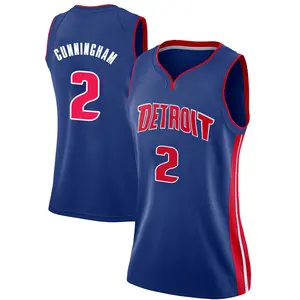 Detroit Pistons Swingman Blue Cade Cunningham Jersey - Icon Edition - Women's