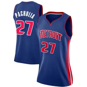 Detroit Pistons Swingman Blue Zaza Pachulia Jersey - Icon Edition - Women's