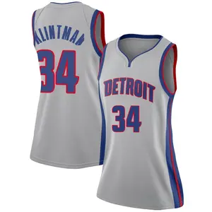 Detroit Pistons Swingman Bobi Klintman Silver Jersey - Statement Edition - Women's