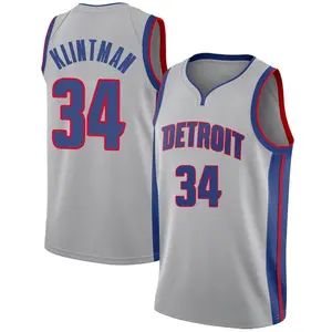 Detroit Pistons Swingman Bobi Klintman Silver Jersey - Statement Edition - Youth