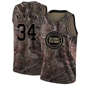 Detroit Pistons Swingman Camo Bobi Klintman Realtree Collection Jersey - Men's