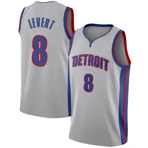 Detroit Pistons Swingman Caris LeVert Silver Jersey - Statement Edition - Youth