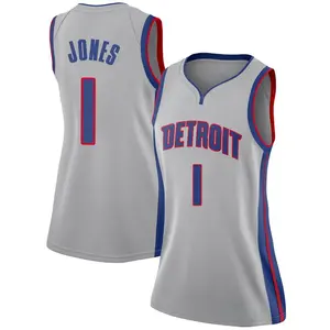 Detroit Pistons Swingman Colby Jones Silver Jersey - Statement Edition - Women's