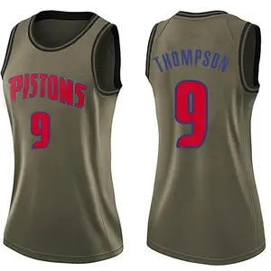 Detroit Pistons Swingman Green Ausar Thompson Salute to Service Jersey - Women's