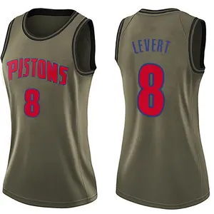 Detroit Pistons Swingman Green Caris LeVert Salute to Service Jersey - Women's