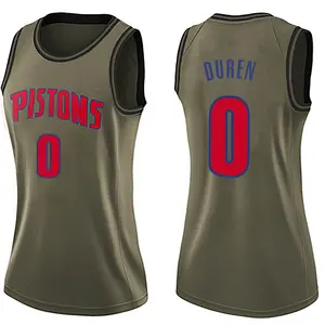 Detroit Pistons Swingman Green Jalen Duren Salute to Service Jersey - Women's