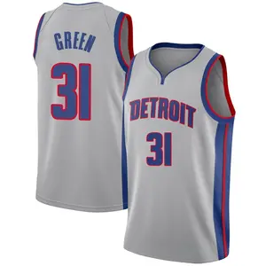 Detroit Pistons Swingman Green Javonte Green Silver Jersey - Statement Edition - Youth