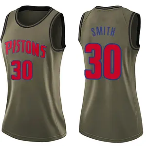 Detroit Pistons Swingman Green Joe Smith Salute to Service Jersey - Women's