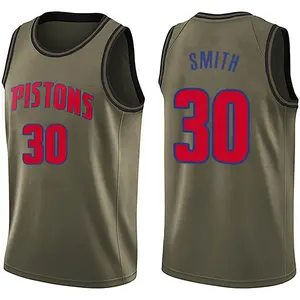 Detroit Pistons Swingman Green Joe Smith Salute to Service Jersey - Youth