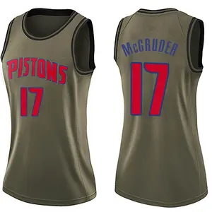 Detroit Pistons Swingman Green Rodney McGruder Salute to Service Jersey - Women's