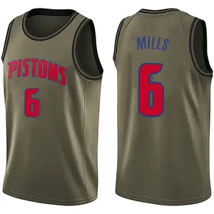 Detroit Pistons Swingman Green Terry Mills Salute to Service Jersey - Youth
