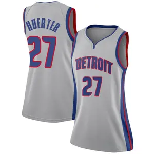 Detroit Pistons Swingman Kevin Huerter Silver Jersey - Statement Edition - Women's