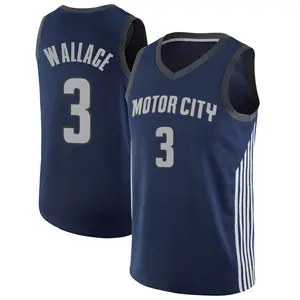 Detroit Pistons Swingman Navy Ben Wallace Jersey - City Edition - Youth