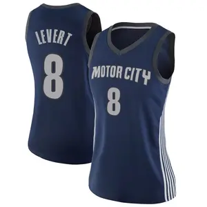Detroit Pistons Swingman Navy Caris LeVert Jersey - City Edition - Women's
