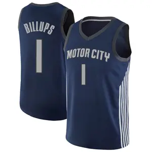 Detroit Pistons Swingman Navy Chauncey Billups Jersey - City Edition - Men's