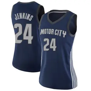 Detroit Pistons Swingman Navy Daniss Jenkins Jersey - City Edition - Women's