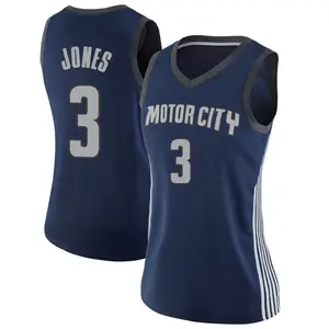Detroit Pistons Swingman Navy Isaac Jones Jersey - City Edition - Women's