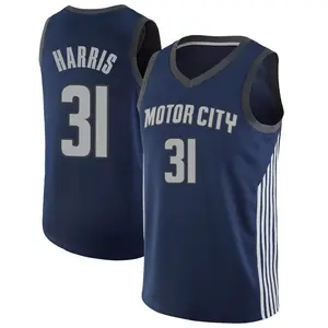 Detroit Pistons Swingman Navy Joe Harris Jersey - City Edition - Men's