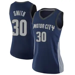 Detroit Pistons Swingman Navy Joe Smith Jersey - City Edition - Women's