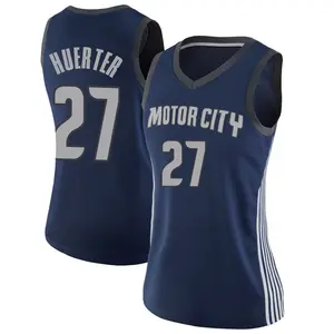 Detroit Pistons Swingman Navy Kevin Huerter Jersey - City Edition - Women's