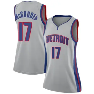 Detroit Pistons Swingman Rodney McGruder Silver Jersey - Statement Edition - Women's