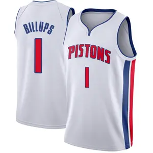 Detroit Pistons Swingman White Chauncey Billups Jersey - Association Edition - Men's