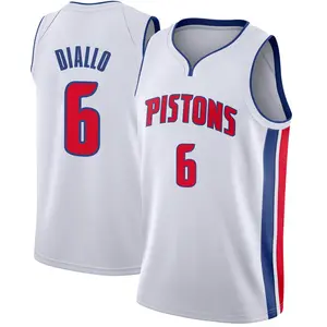 Detroit Pistons Swingman White Hamidou Diallo Jersey - Association Edition - Men's