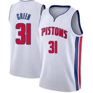 Detroit Pistons Swingman White Javonte Green Jersey - Association Edition - Men's