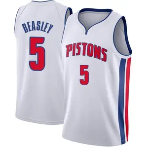 Detroit Pistons Swingman White Malik Beasley Jersey - Association Edition - Youth