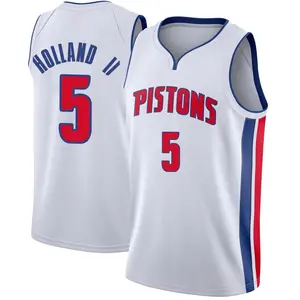 Detroit Pistons Swingman White Ronald Holland II Jersey - Association Edition - Men's