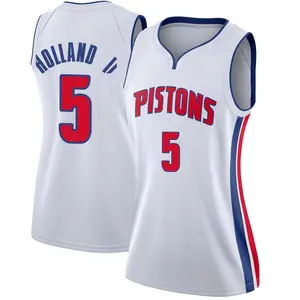 Detroit Pistons Swingman White Ronald Holland II Jersey - Association Edition - Women's