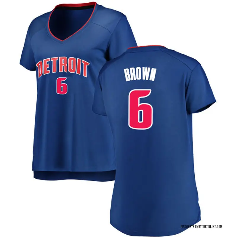 Fanatics Branded Detroit Pistons Swingman Brown Bruce Brown Royal Fast ...